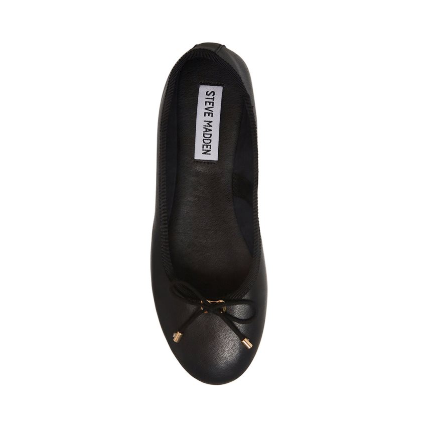 Ballerinas Steve Madden Blossoms Cuero Mujer Negras | ES OM8E93